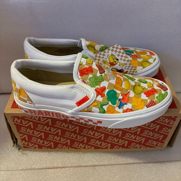 NWT Vans x Haribo Gummy Classic Slip-On Shoes White Womens Size 8 Sneaker - Picture 5 of 7